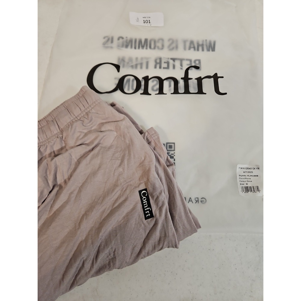 Comfrt Cloud Lounge Pants Unisex Med Dove Lightweight Drawstring Stretch Soft